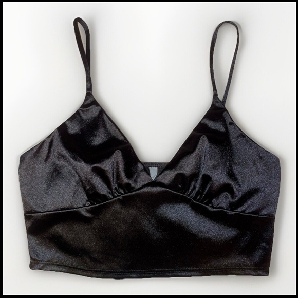 Sky & Sparrow Stretch Satin Black Cami Size Large NWOT - Picture 2 of 13